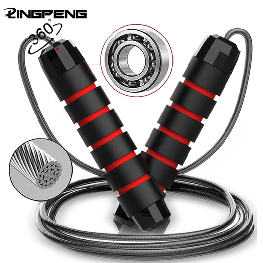 Adjustable Speed Jump Rope – Tangle-Free with Foam Handles